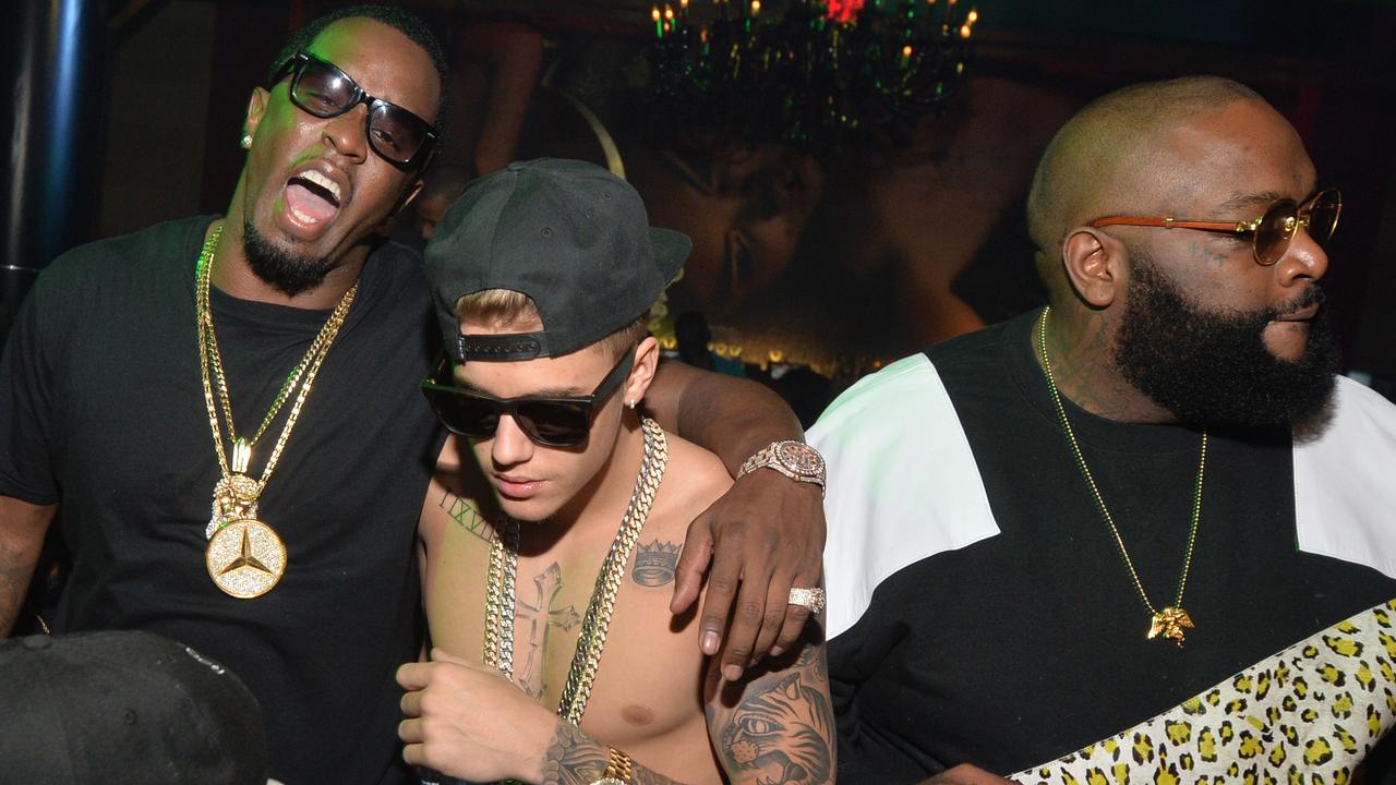 Combs, Bieber and Rick Ross attend Ciroc party at Vanquish Lounge on February 5, 2014 in Atlanta, Georgia. Picture: Prince Williams/FilmMagic