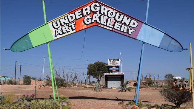 Entrance to the underground art gallery in Coober Pedy. Picture: realcommercial.com.au