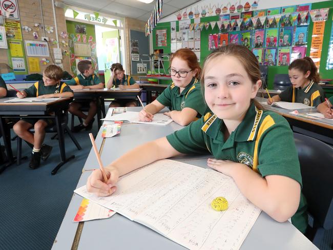 St Francis Xavier Primary School students. Picture: Richard Gosling