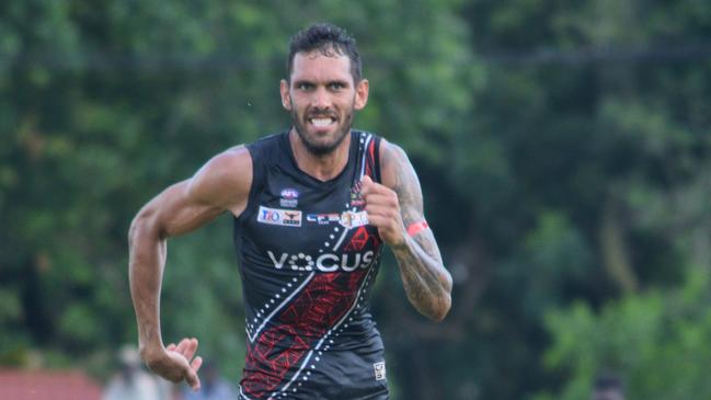 Harley Bennell playing for Tiwi Bombers. Picture: Alison McGowan / AFLNT Media