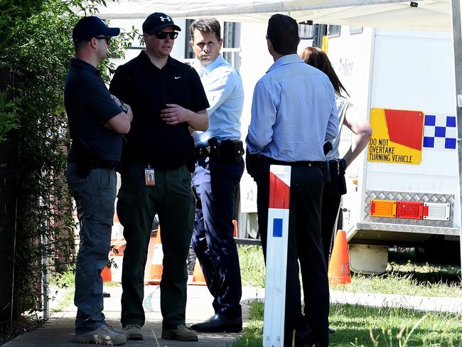 Police searched the man’s home in Werribee. Picture: Nicole Garmston