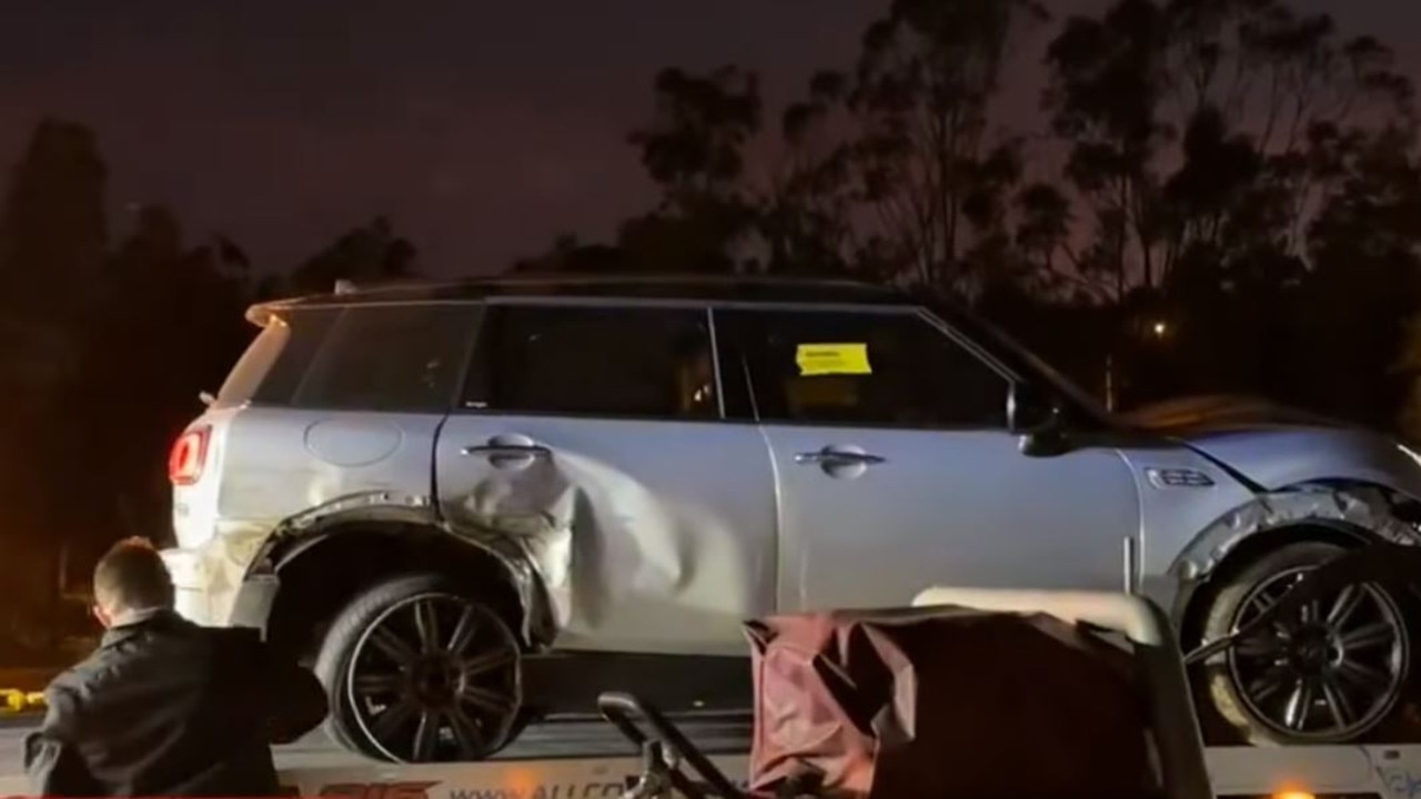 A vehicle damaged in the incident. Picture: Nine Gold Coast News.