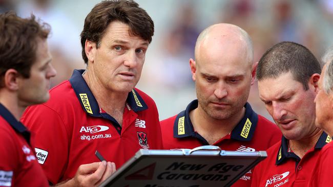 Paul Roos has come under fire after the Demons kicked just three goals against Collingwood.