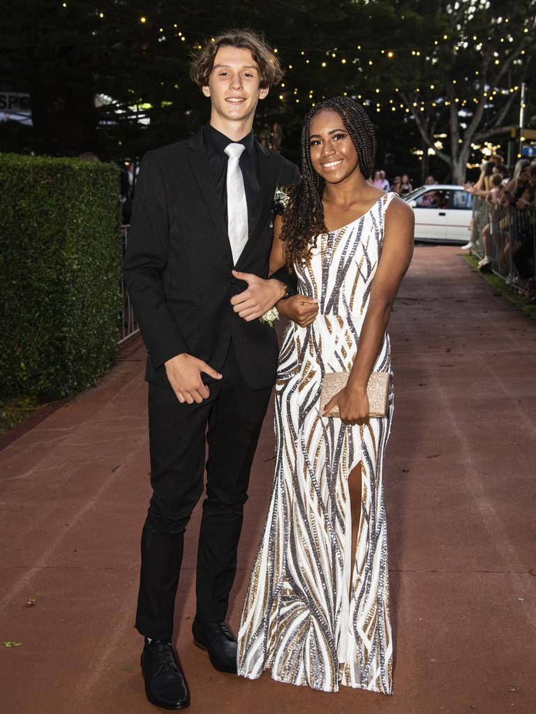 Maximus Park and partner Siena Dawson at St Mary's College formal at Picnic Point, Friday, March 24, 2023. Picture: Kevin Farmer