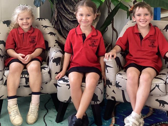 Bullyard State School<br/>From left: Nora, Peyton and Sonny.