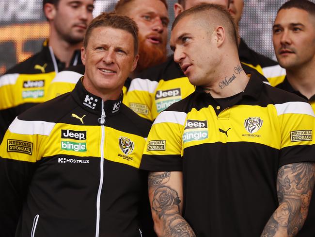 AFL Grand Final Parade. Richmond coach Damien Hardwick and Dustin Martin. Pic: Michael Klein