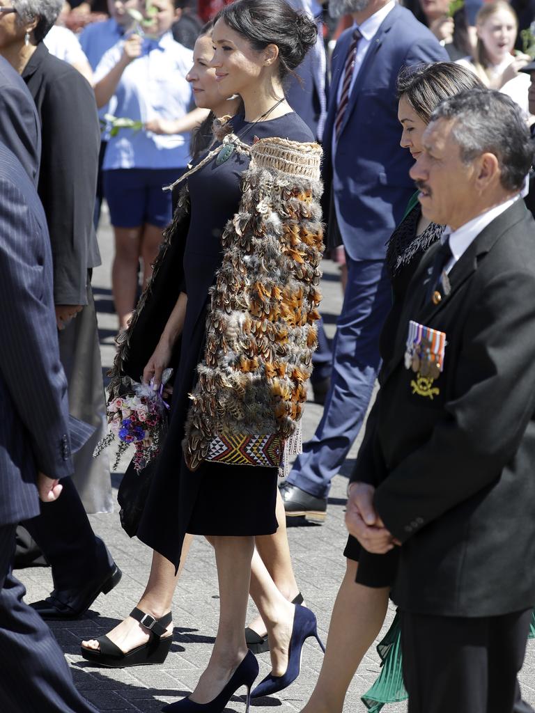 Meghan chose a Stella McCartney dress for the final day. Photo: AP Photo/Kirsty Wigglesworth