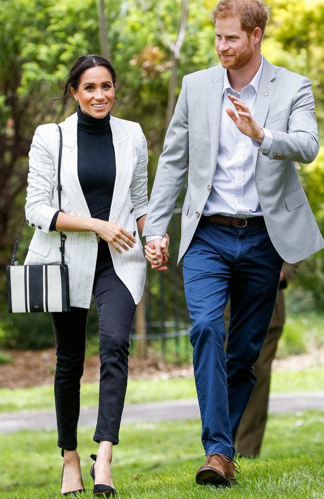 OCTOBER 21, 2018 - Where: Sydney, Australia. Wearing: L’Agence blazer, Outland Denim jeans, Oroton handbag, Wolford turtleneck and Oroton slingback heels. Picture: Chris Jackson/Getty Images