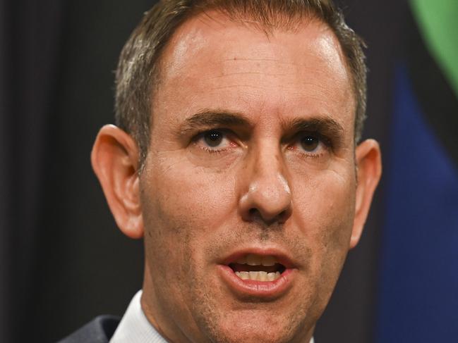 CANBERRA, AUSTRALIA - APRIL 17: Treasurer Jim Chalmers holds a press conference at Parliament House in Canberra. Picture: NCA NewsWire / Martin Ollman