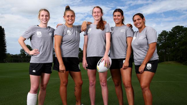 Rising stars of rugby league include Tarryn Aiken, Caitlan Johnston, Tamika Upton, Shaylee Bent and Jasmin Allende.