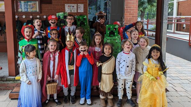 St Kilian’s Primary School Bendigo children dressed for Book Week 2023. Picture: supplied