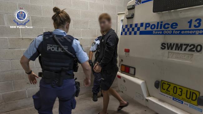 Four houses were searched on Wednesday, with $100,000 in cash seized along with drugs. Picture: NSW Police