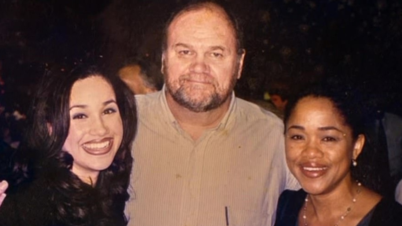 Meghan Markle with her parents Thomas Markle and Doria Ragland. Picture: Thomas Markle: My Story