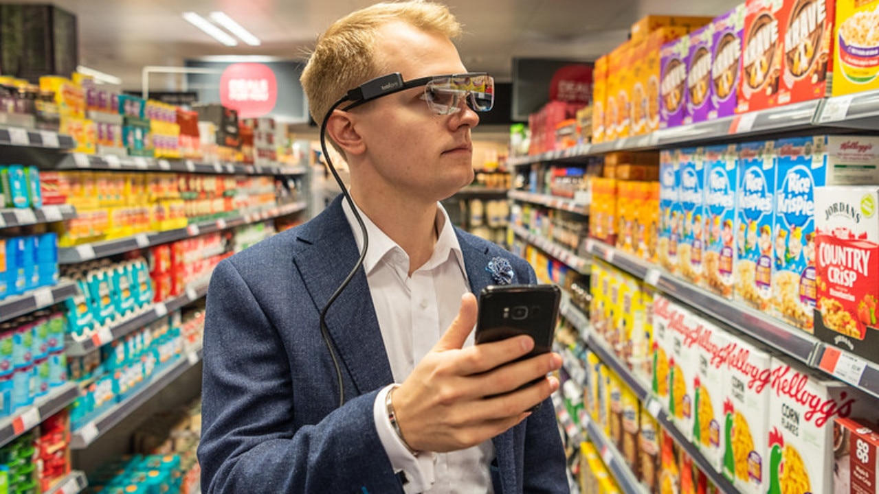 The study tracked the eye movements of shoppers and how distracting the phone was. Picture: University of Bath.