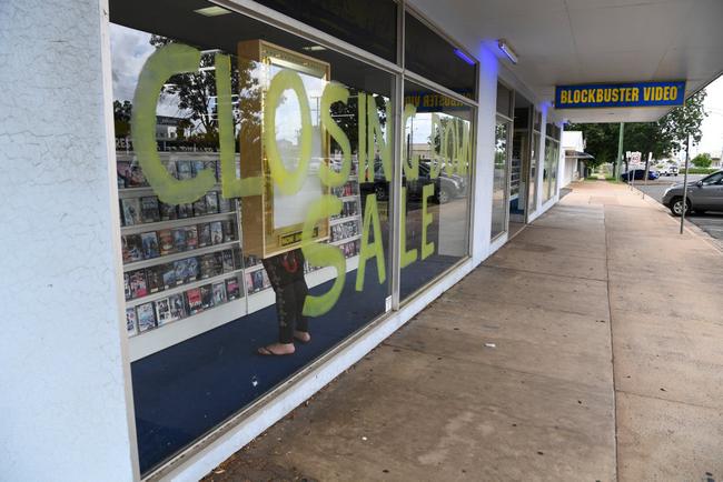 Blockbuster closing down sale. Picture: Mike Knott