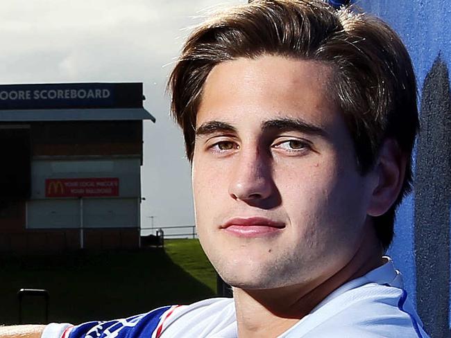 DAILY TELEGRAPH - Pictured is Bulldogs player Lachlan Lewis at Belmore Oval today. Picture: Tim Hunter.