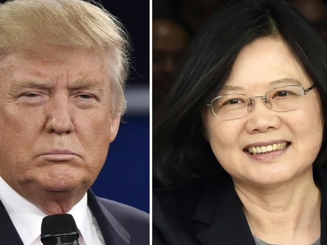 President Donald Trump’s controversial telephone conversation with the leader of Taiwan Tsai Ing-wen in December raised eyebrows in Beijing and broke decades of US diplomatic policy. Picture: AFP