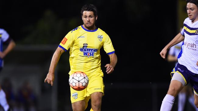 Kawana’s Ryan Delahunty on the attack.