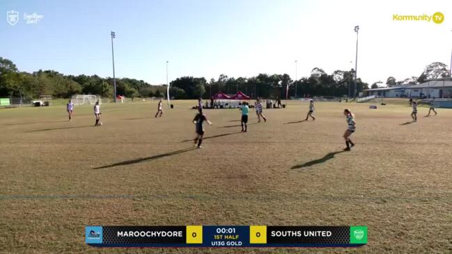 Replay: Maroochydore FC v Souths United (U13 girls gold cup) - Football Queensland Junior Cup Day 2