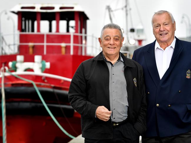 SA WEEKEND-  Australian Maritime and Fisheries Academy's Executive Director Bob Miller & Chairman Hagen H. Stehr A.O., JP at their Port Adelaide training facility. Story is about fishing being the most dangerous occupation and how the Australian Maritime and Fisheries Academy at Port Adelaide is training sailors and fishers to be professional and safe. Picture: Bianca De Marchi