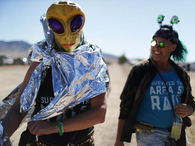 A humorous ‘Storm Area 51’ event sparked warnings in 2019. Picture: Mario Tama/Getty/AFP