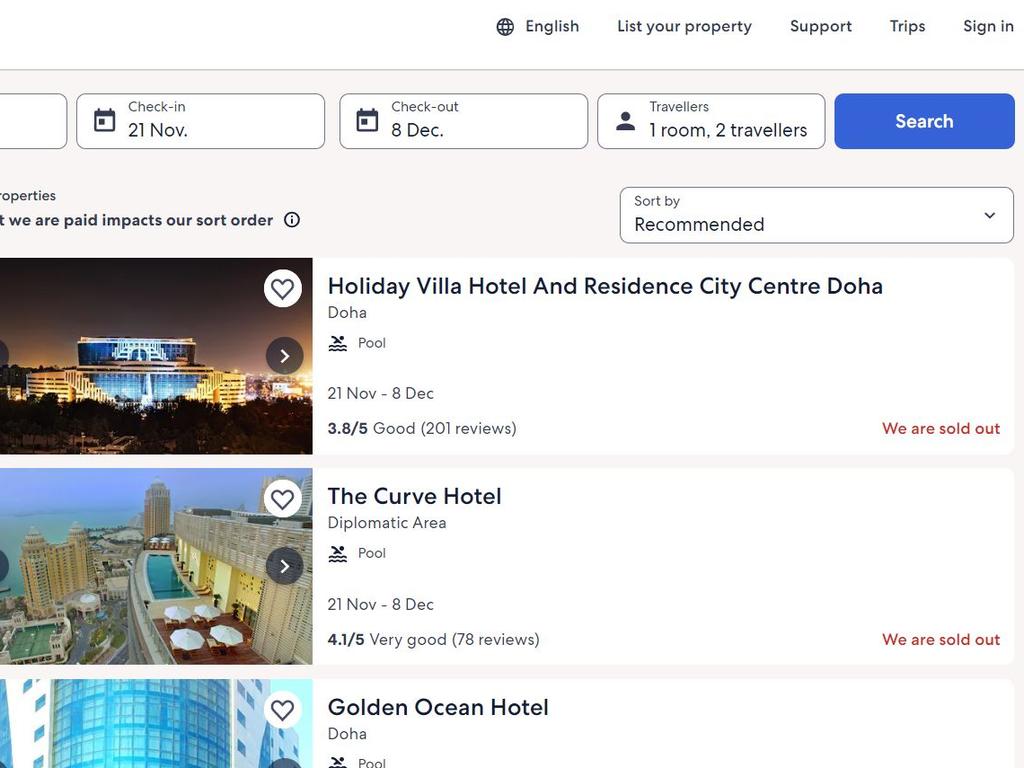 Doha hotels and Airbnbs are going for $100k to stay for only part of the World Cup.