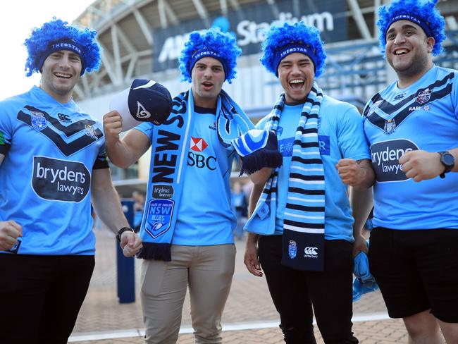 Jason Khoury, David Johnston, Daniel Napper and Aaron Khedair at the State of Origin held at the ANZ Stadium in Sydney Olympic Park on Wednesday, November 11, 2020.Picture: Christian Gilles