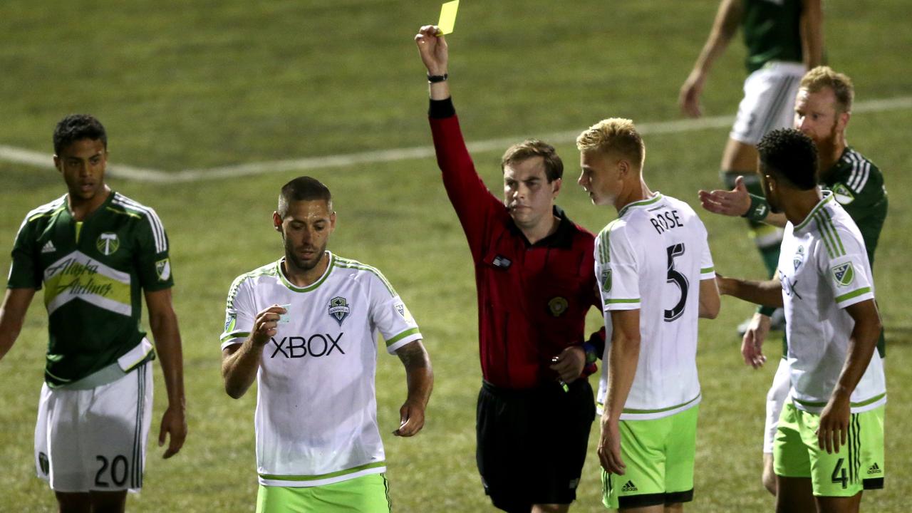 Watch: Clint Dempsey Tears Up Referee's Notebook