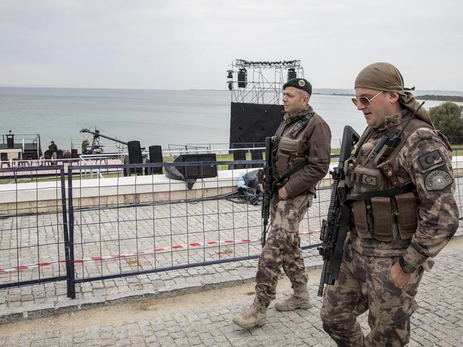 Turkish police, soldiers and jandarma will be protecting the service. Picture: Ella Pellegrini