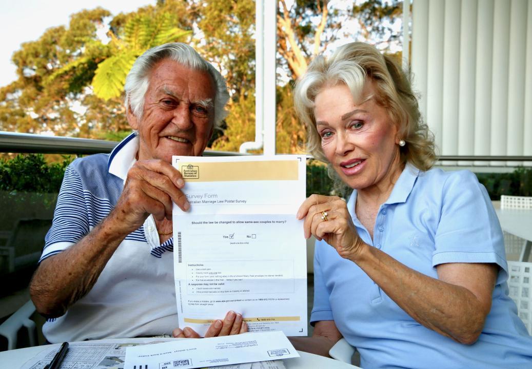 Bob Hawke and Wife Blanche Vote 'Yes' For Marriage Equality. Credit - Australian Marriage Equality via Storyful