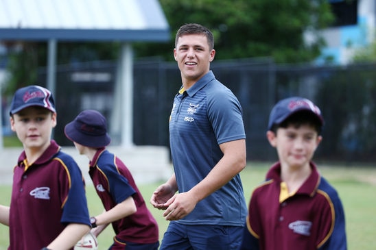 Cowboys players visit St Augustine's College