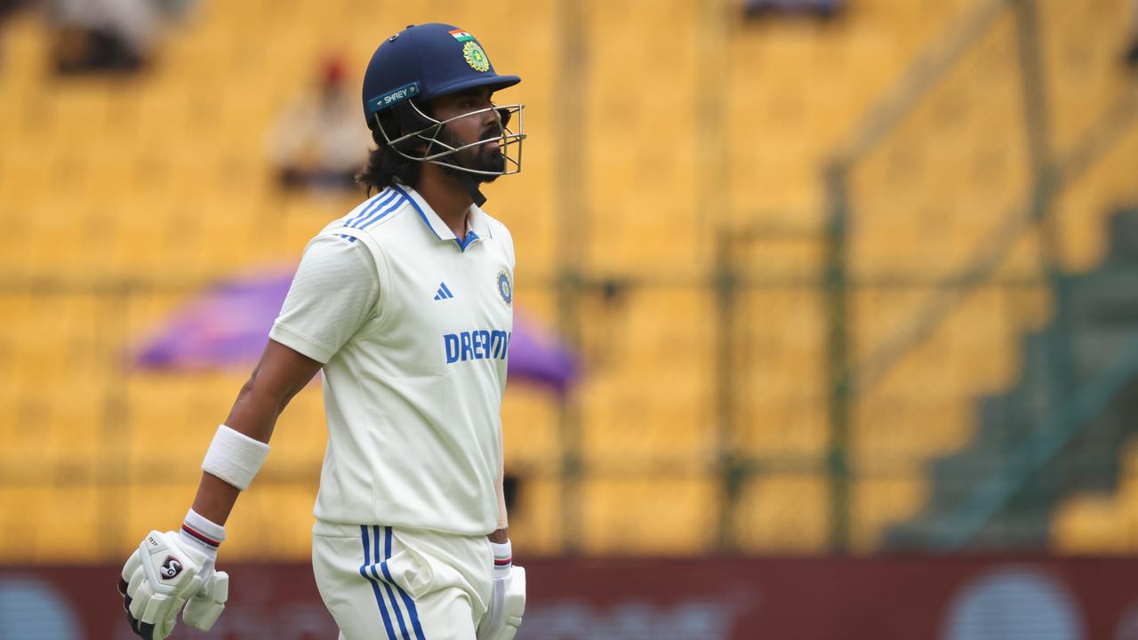 KL Rahul of India. Photo by Abhishek Chinnappa/Getty Images