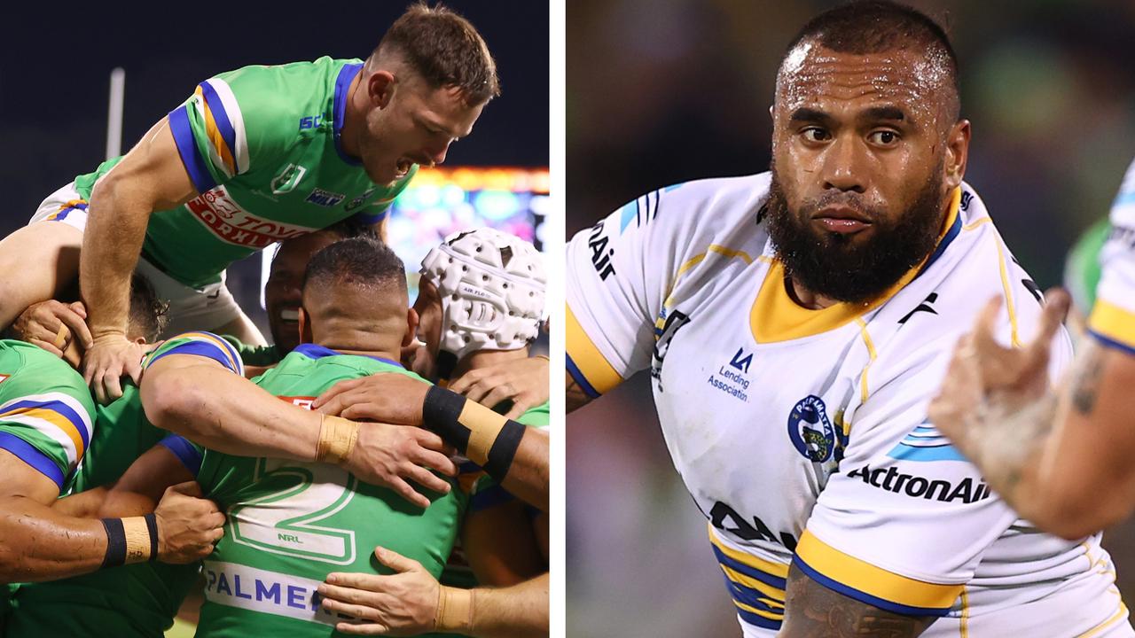 NRL 2023 Canberra Raiders v Parramatta Eels, updates, Corey Horsburgh sin bin fight, Jack Wighton, Dylan Brown