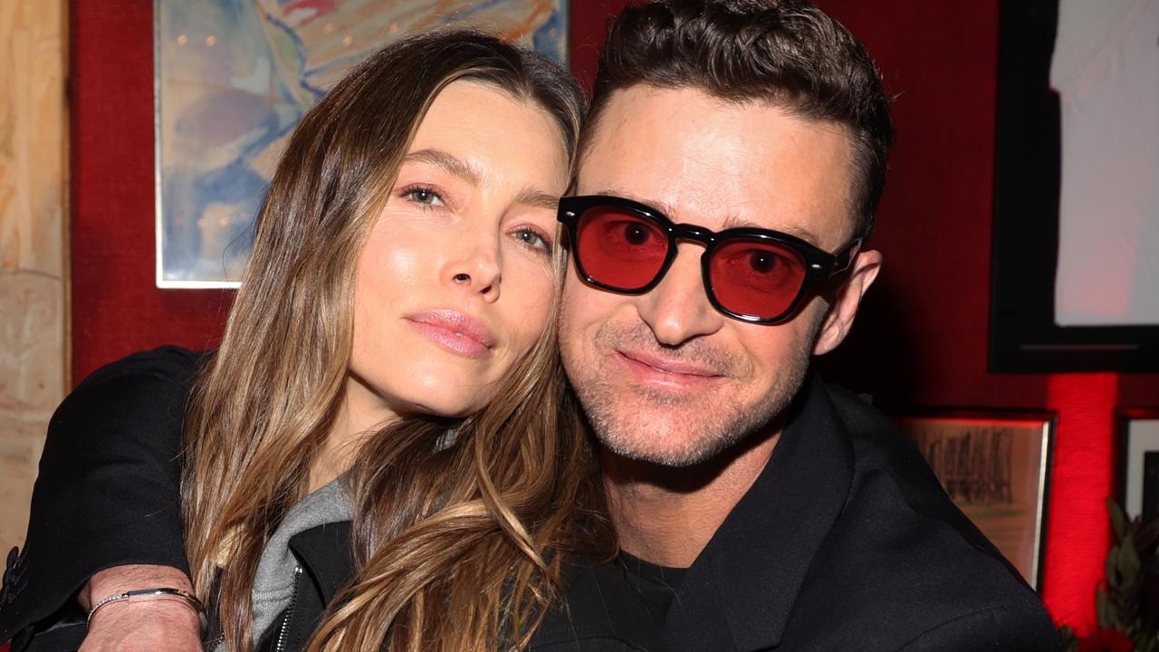 WEST HOLLYWOOD, CALIFORNIA - MARCH 14: (L-R) Jessica Biel and Justin Timberlake attend Justin Timberlake's 'EVERYTHING I THOUGHT IT WAS' Album Release Party at Dan Tana's on March 14, 2024 in West Hollywood, California. (Photo by Jerritt Clark/Getty Images for Justin Timberlake)