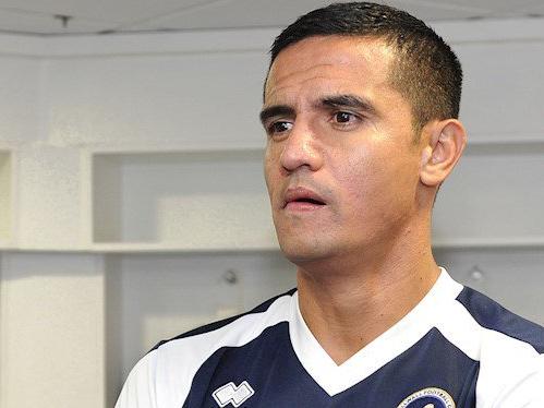 Tim Cahill pictured with a Millwall jersey inside of the Millwall dressing room.The Australian football star has returned to his original Englishclub.