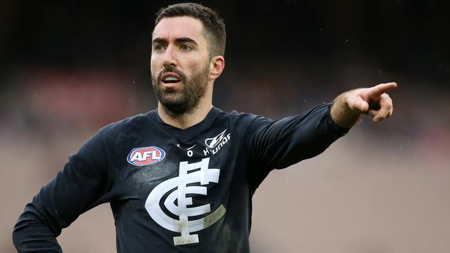 AFL Round 15. 30/06/2018.   Carlton v Port Adelaide at the MCG. Carlton's Kade Simpson during game 300   . Pic: Michael Klein