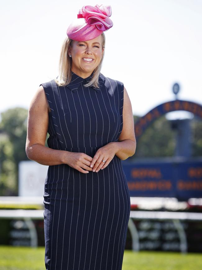 Samantha Armytage took up presenter duties for Channel 7’s racing coverage. Picture: Sam Ruttyn