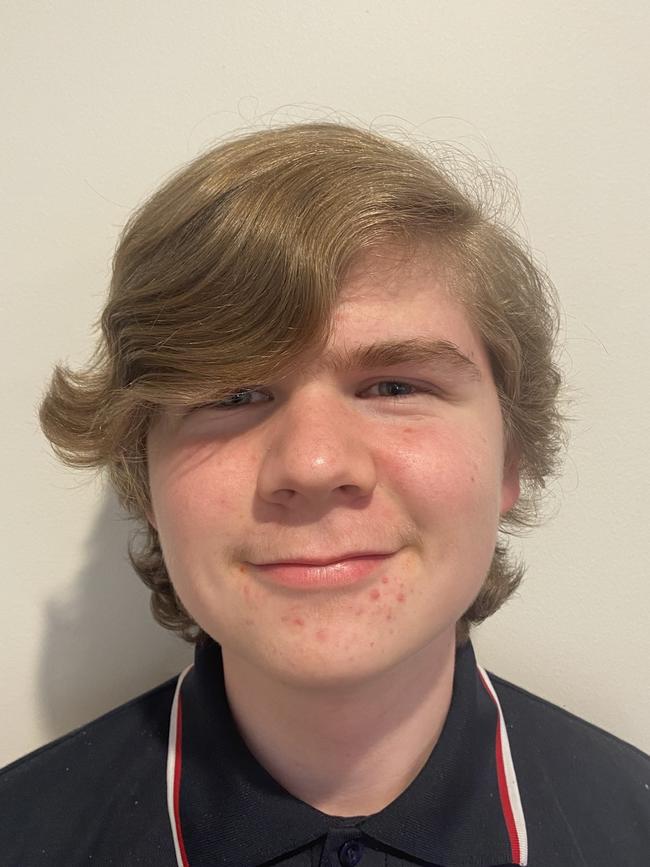 Teen Parliament student Zachary McNeill. Picture: Supplied.