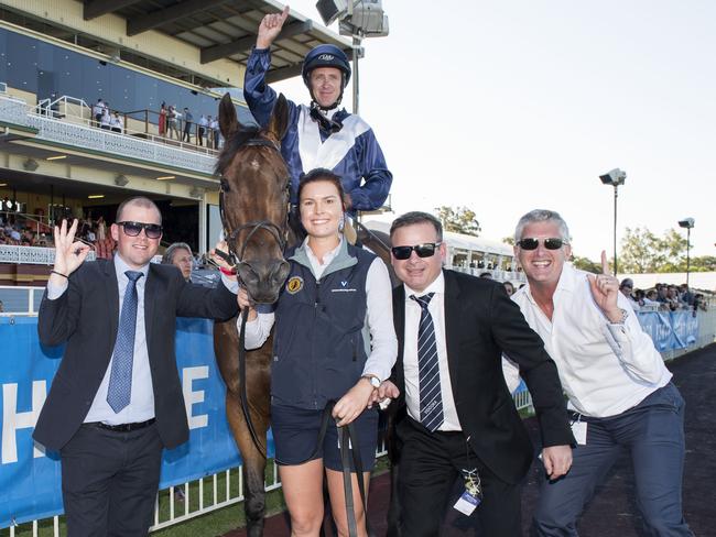 Connections of Viddora after she won Winterbottom Stakes at Ascot. Picture: Simon Merritt