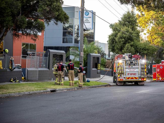 The Furlan Club in Thornbury was set alight the same day as the Emerald Reception Centre in Thomastown. Picture: Jake Nowakowski