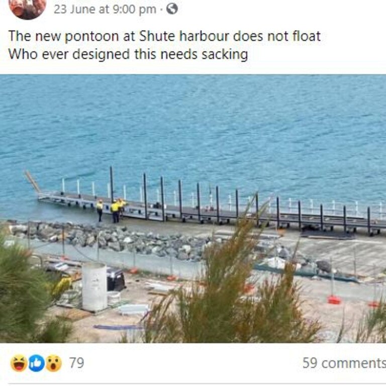 Recent social media posts confirmed councillors' comments that the community has been 'very vocal' about the new Shute Harbour boat ramp. Picture: Facebook.