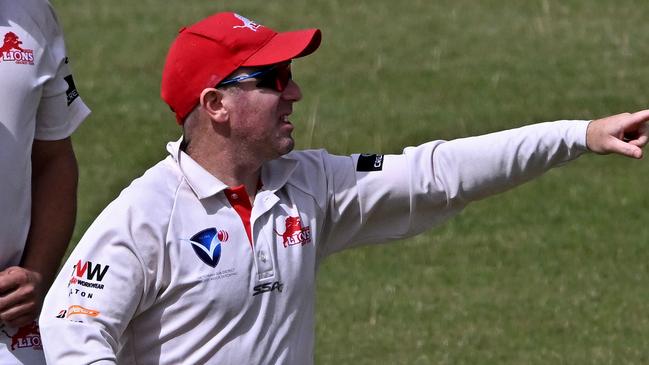 Melton captain Ben MacRae during the VSDCA Melton v Box Hill cricket match at MacPherson Park in Toolern Vale, Saturday, Feb. 4, 2023.Picture: Andy Brownbill