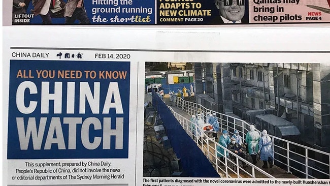 Nine has reportedly dropped the China Daily insert from its papers.