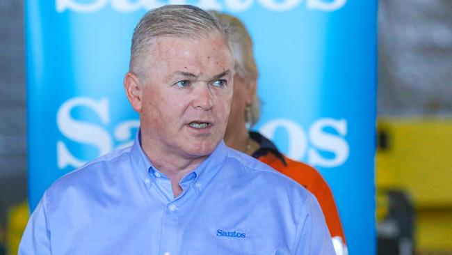 Santos CEO Kevin Gallagher said he welcomed the state government’s support of the gas industry. Picture: Glenn Campbell