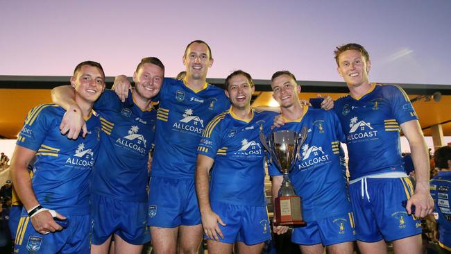 Josh Kessler (furthest right) was named halfback of the year. Picture: Sue Graham