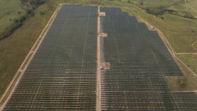 Aerial view of the Stubbo solar farm project which is under construction just north of Gulgong, NSW. Picture by Max Mason-Hubers
