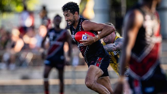 Marlion Pickett as St Mary's took on the Tiwi Bombers in the 2024-25 NTFL men's semi-final. Picture: Pema Tamang Pakhrin