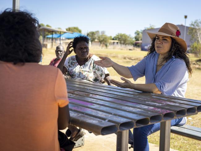 Senator Jacinta Nampijinpa Price at Ngukurr in the NT.