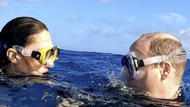 William and Kate went swimming with sharks as they praised the people of Belize for their marine conservation work.