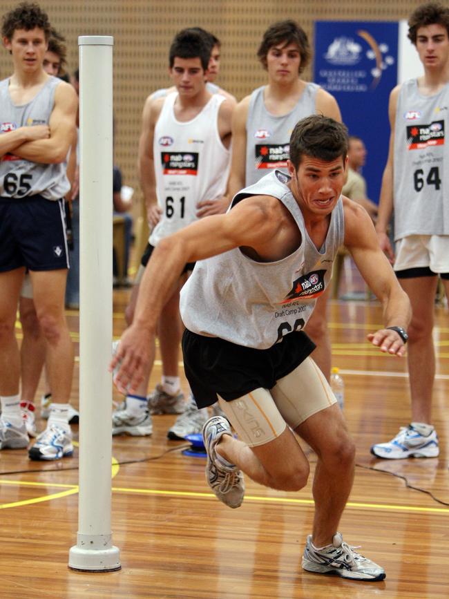 Alex Rance at the AFL Draft camp in 2007.